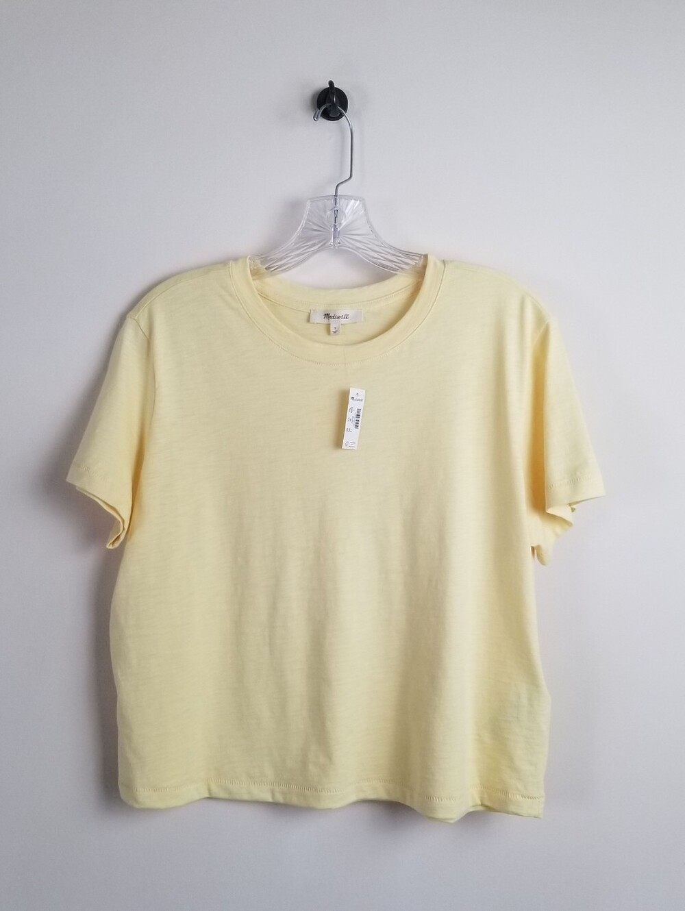 Madewell Easy Crop Crewneck Tee Shirt In Soft Slub Size Small NWT